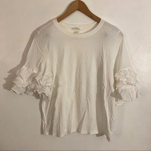 H&M Ruffle sleeve T shirt